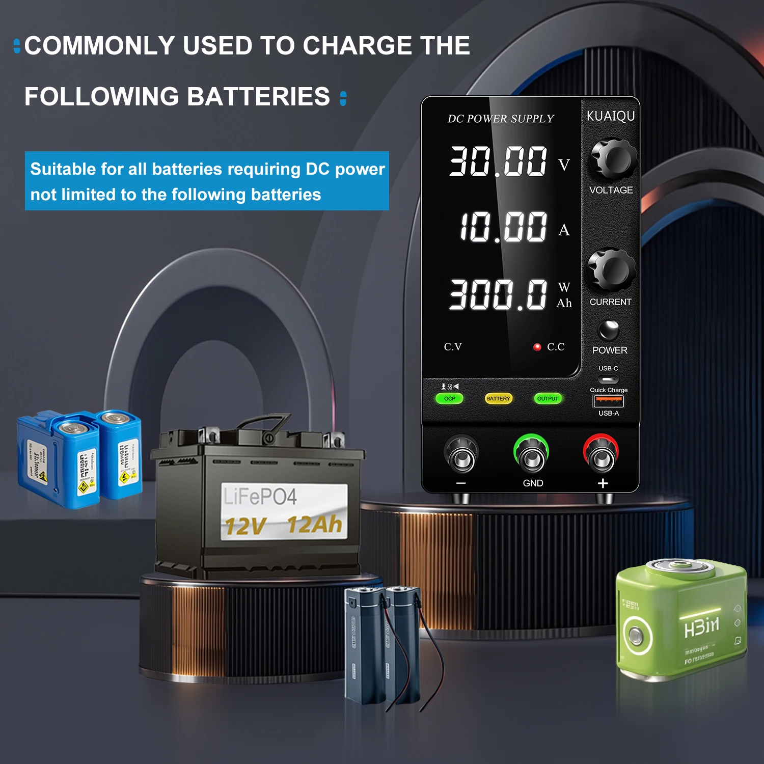 30V 10A Lab DC Power Supply 60V 5A Banco Fonte de alimentação para carga da bateria Telefone Repair Voltage Precision Stable Output, sem estoques no Brasil, por favor aguarde um período de tempo