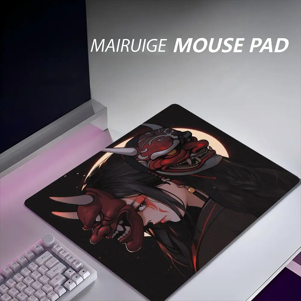 

Cool Girl Mouse Pad 40X45 Large Square Computer Office Game Table Mats Rubber Anti-slip Mousepads Small Decor Desk Pads