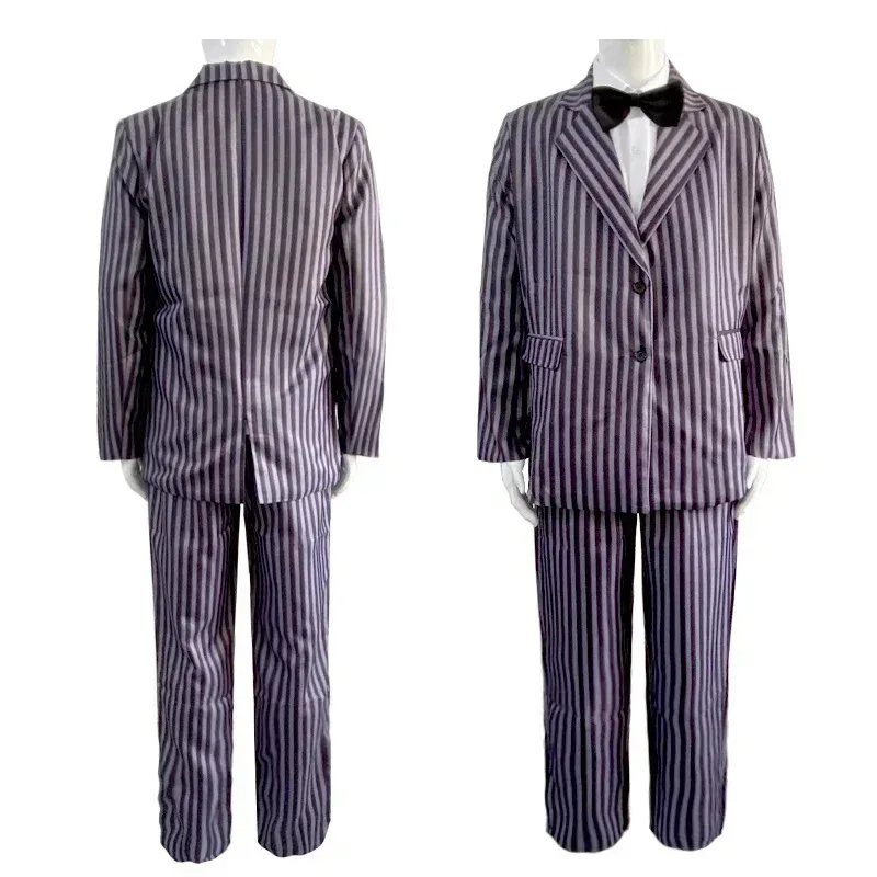 Mittwoch Addams Kostüm Langarm Herren Anzug Party Uniform Gomez Cosplay Outfits Familienbälle Halloween Papas Kostüme COS