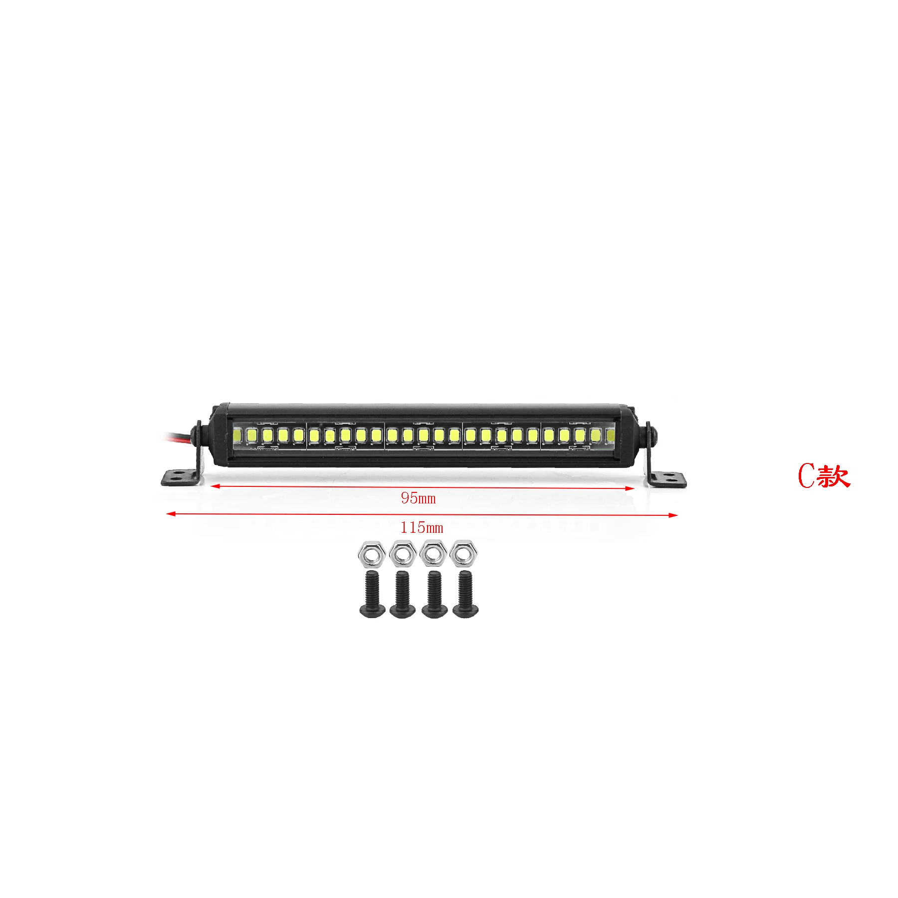 55–21 mm hochhelle LED-Lichtleiste für RC Crawler TRX4 SCX10 Slash, wasserdichte Dachlampen-Upgrade-Teile – Detail 6