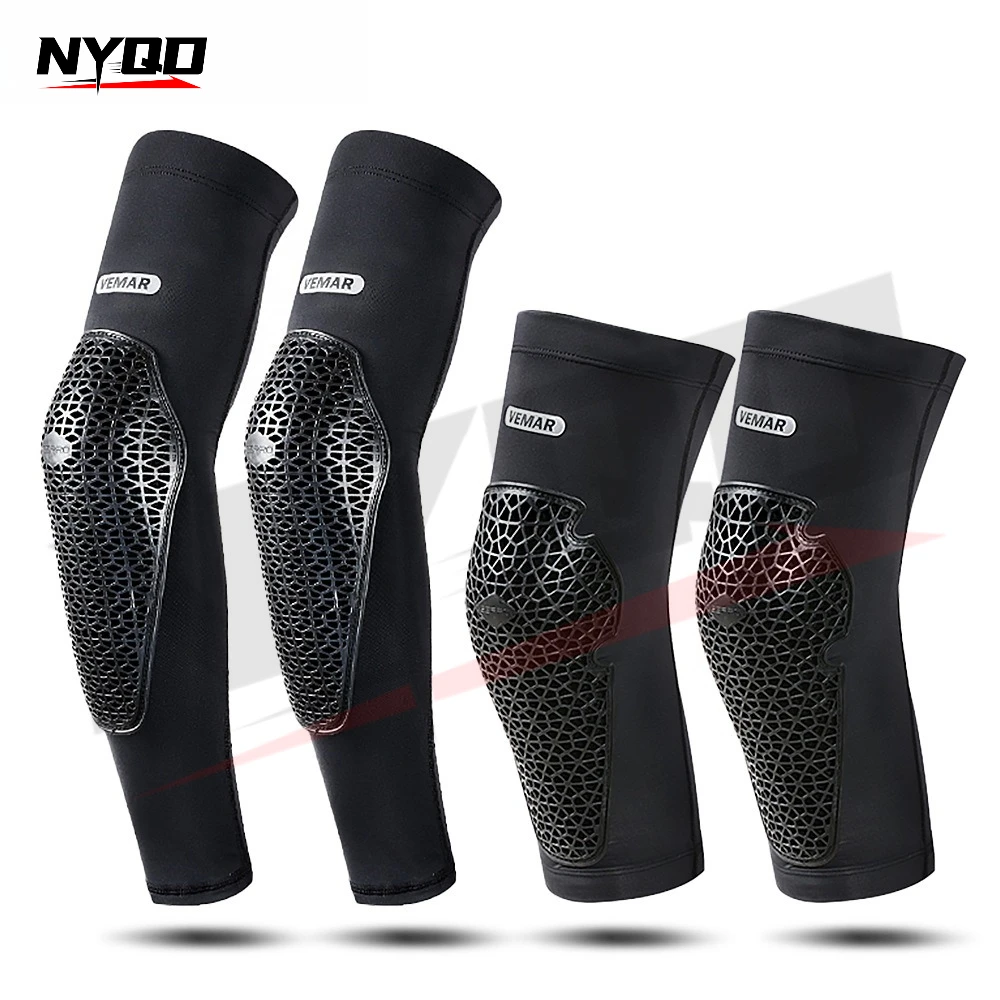 

Summer Motorcycle Riding Protective Equipment Motorcycle Elbow and Knee Pads Anti Fall Breathable Sunscreen and Cool Sleeves