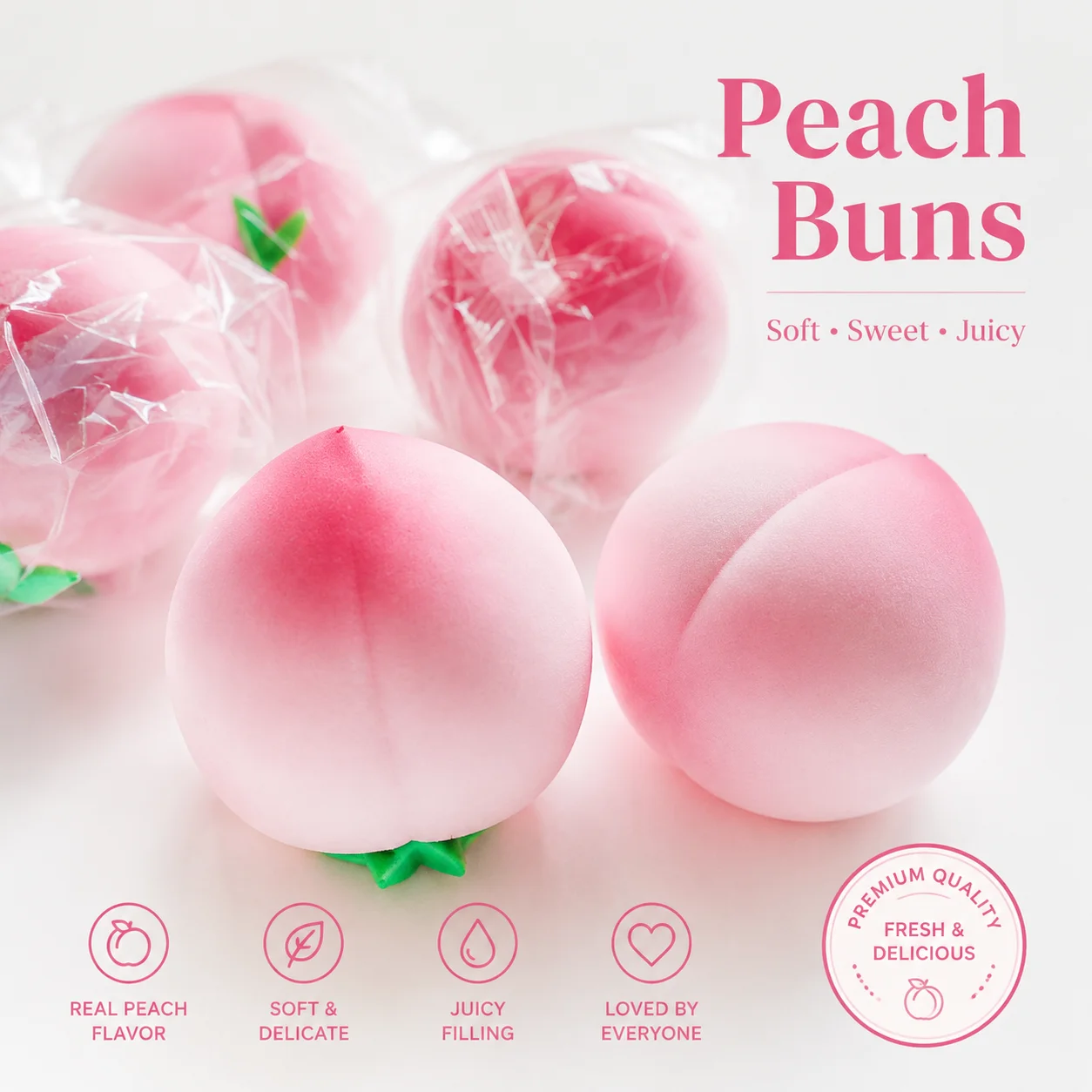 Realistic Pink Peach Squishy Toy, Slow Rising Simulation Fruit Squeeze Fidget Toy, Super Soft Stress Relief Sensory Toy, Cute Fake Peach Desktop Decor Novelty Gift for Kids Girls Party Favor
