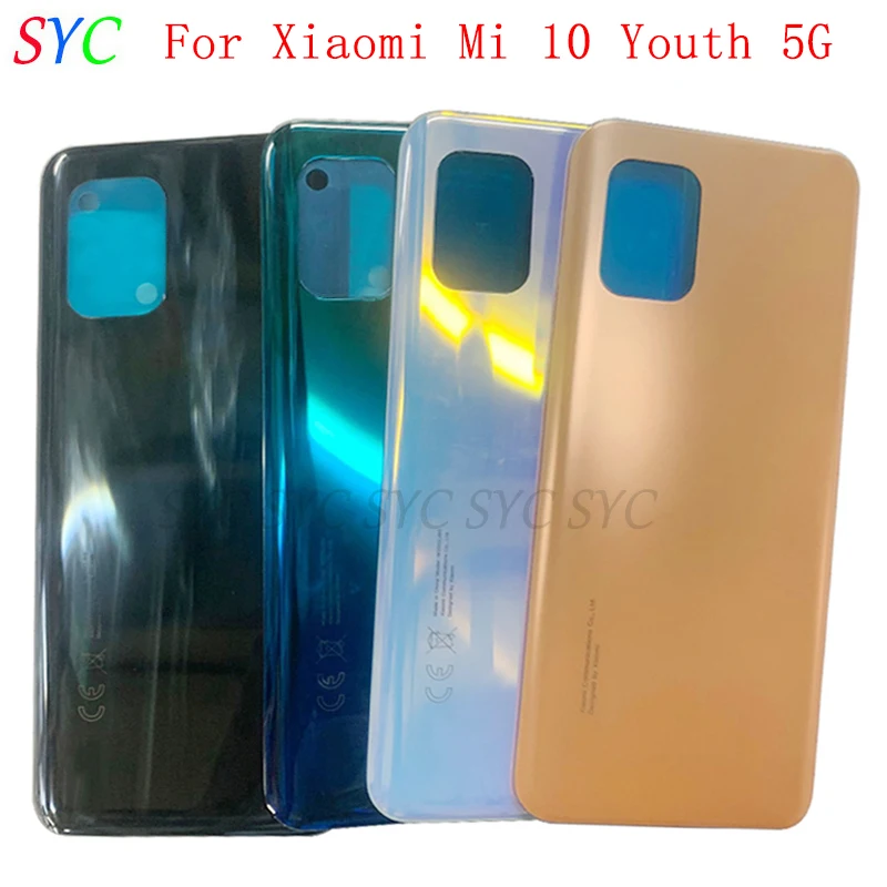 

Original Rear Door Battery Cover Housing Case For Xiaomi Mi 10 Youth 5G Back Cover with Logo Repair Parts