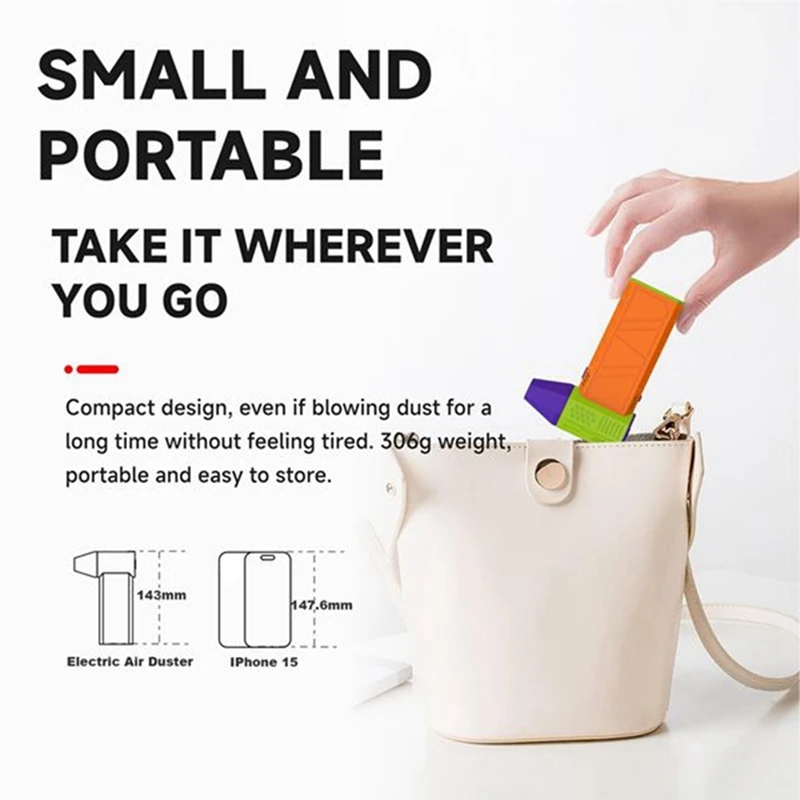 Electric Air Duster 130000RPM Compressed Air Duster, Jet Drying Blower, Violent Turbo Fan For Computer Keyboard