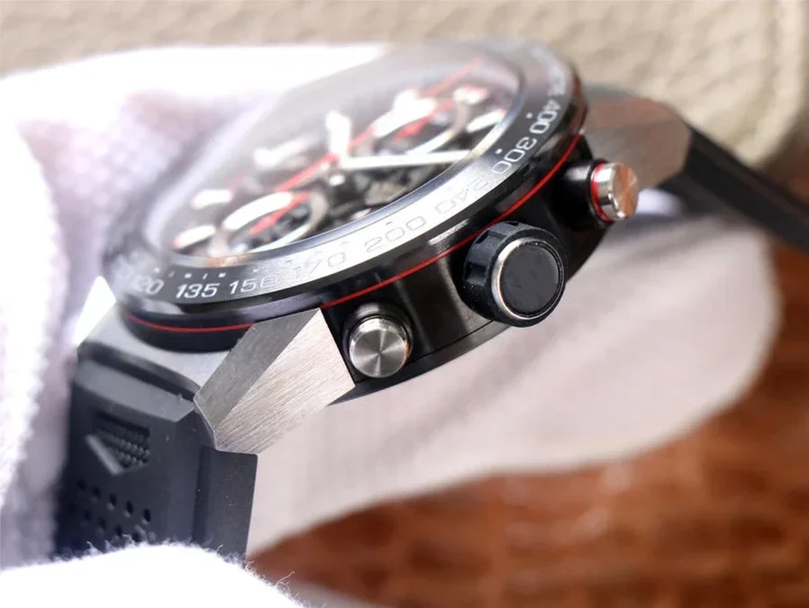 ساعة كوارتز رياضية كلاسيكية للرجال بحزام من الفولاذ المقاوم للصدأ للرجال Relogio 45 ملم