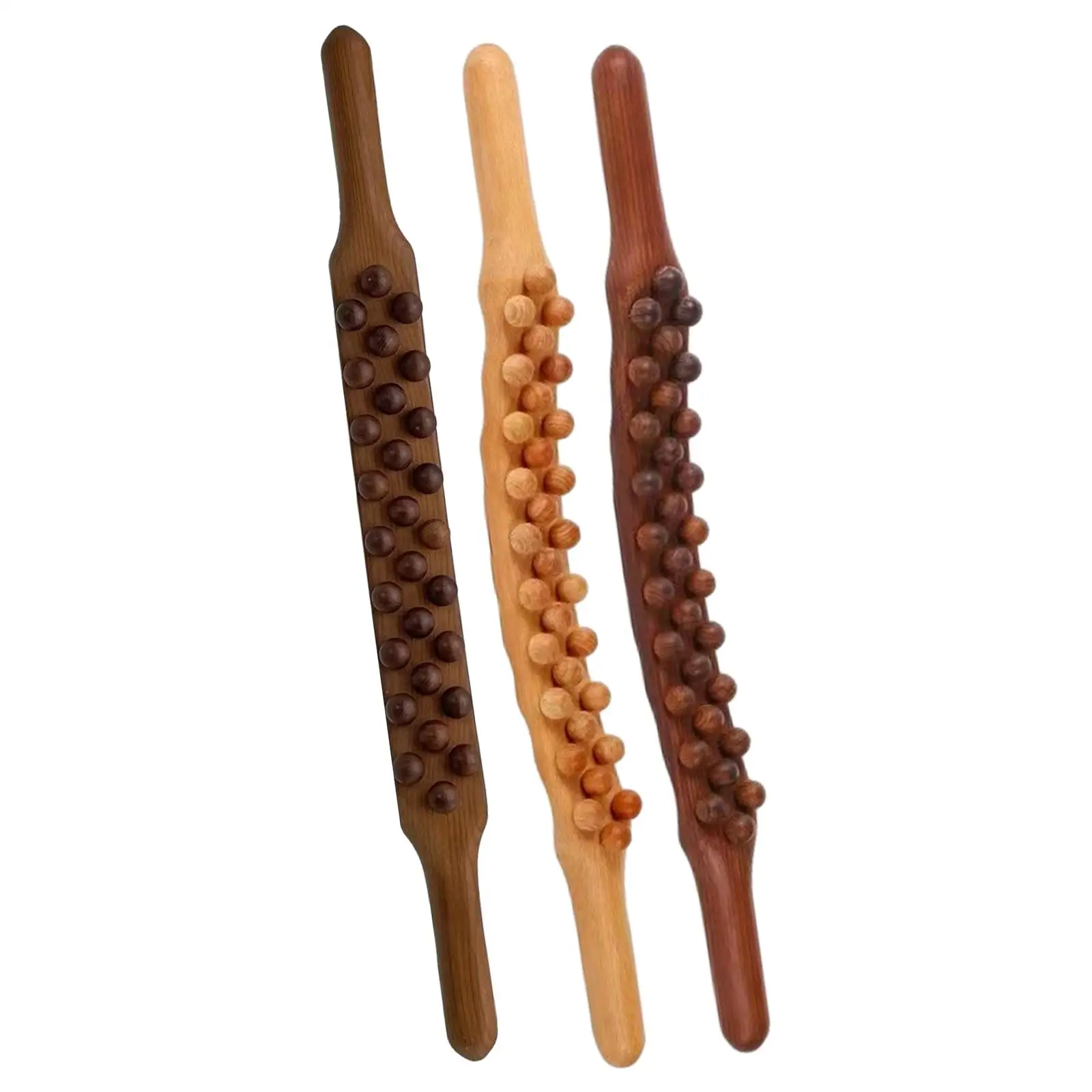 

Wooden Massage Gua Sha Tool Relaxation Manual Length 58cm Wood Guasha Scraping Stick Handheld for Shoulder Legs Waist Arms Back