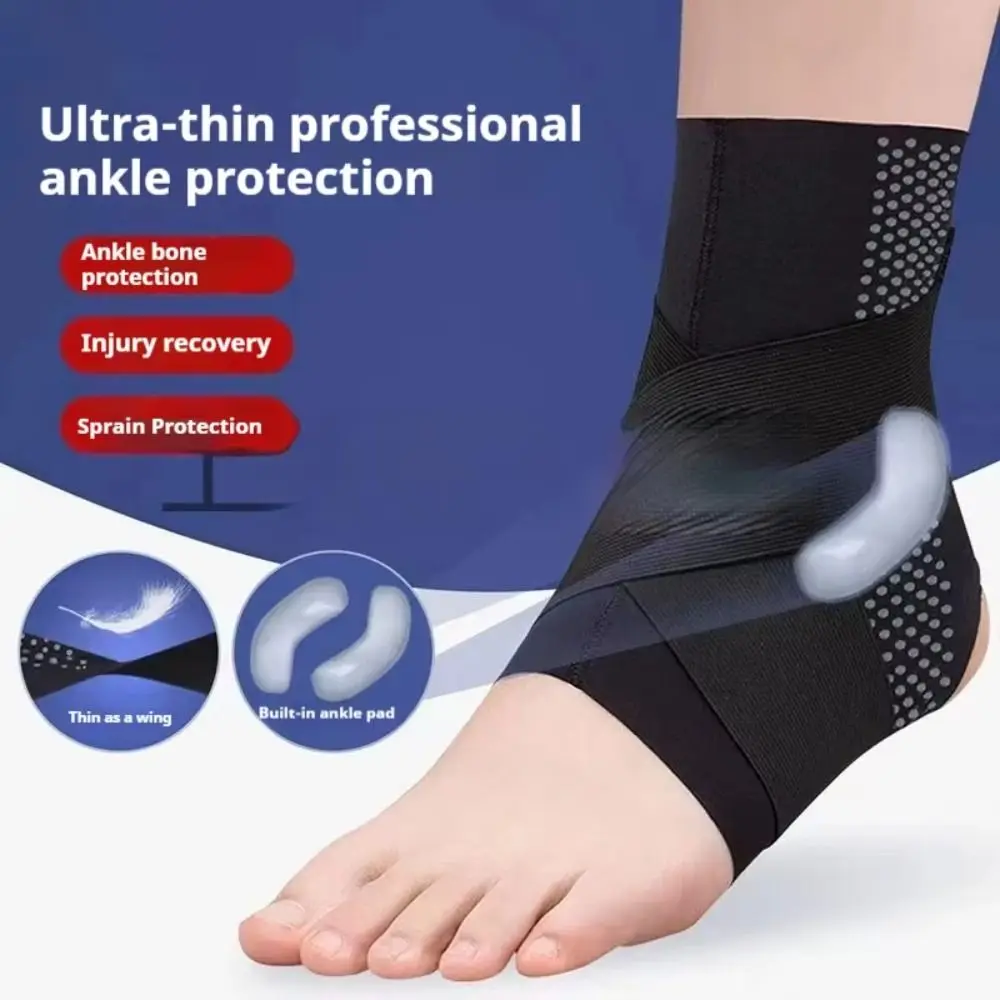 Fixation Design Ankle Support Brace Compression Fit Adjustable Straps Ankle Protection Brace Lightweight Material