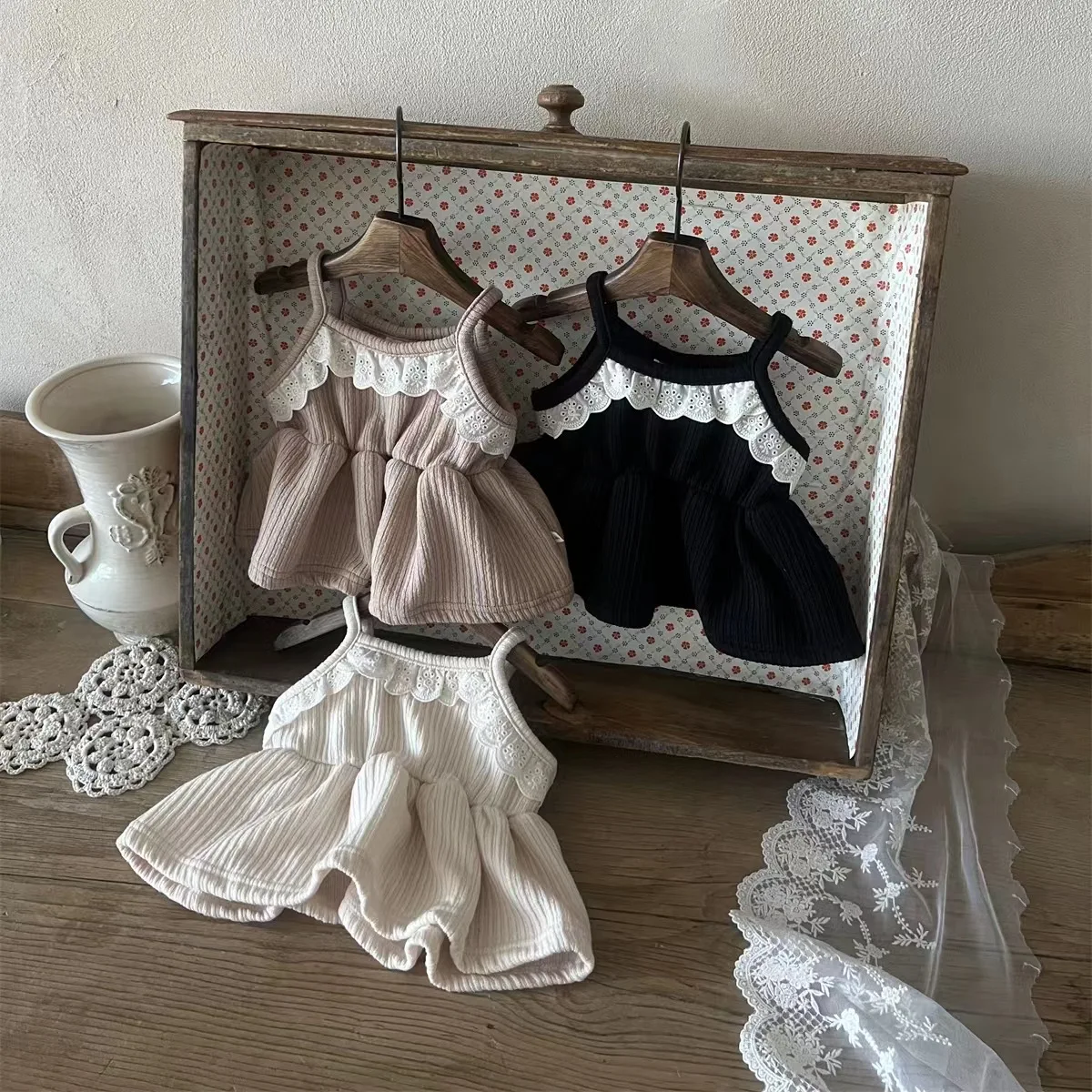 Children Clothing Spring&Summer New Kids Sweet Lace Dress for Newborn Baby Toddler Princess Soft Sleeveless Skirt for Girls