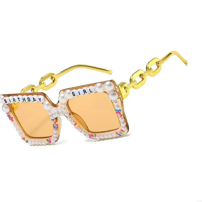 Y5JD polarizzati occhiali da sole oversize sfumature oversize Lens Vintage per Birthday Girl Fashion Accessory