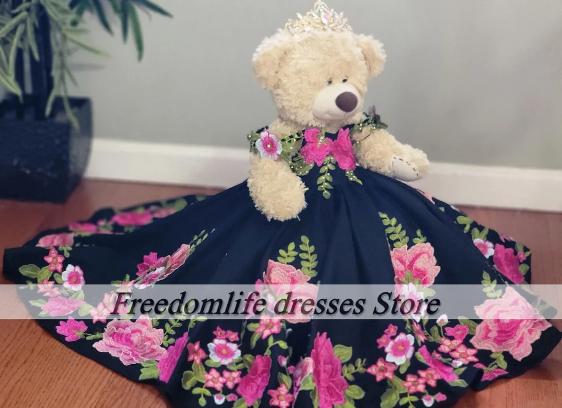 Custom Made Teddy Bears Quince Dress Special Link Dolls Quince vestidos de 15 años