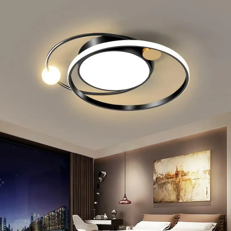 

Ring Round Gold Simple Design Remote Control Light Modern Led Chandelier For Bedroom Living Room Kitchen Study Ceiling Lamp