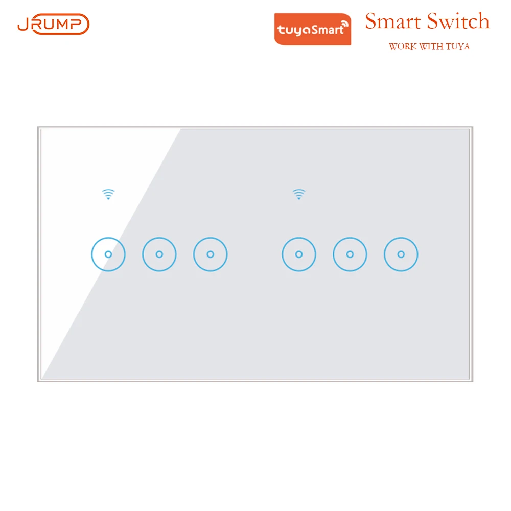 Imagem -03 - Interruptor de Toque Inteligente Jrump Wifi Interruptor de Controle de Voz Alexa Interruptor de Parede Inteligente Trabalhar com Alexa Echo Google Home Interruptor Inteligente