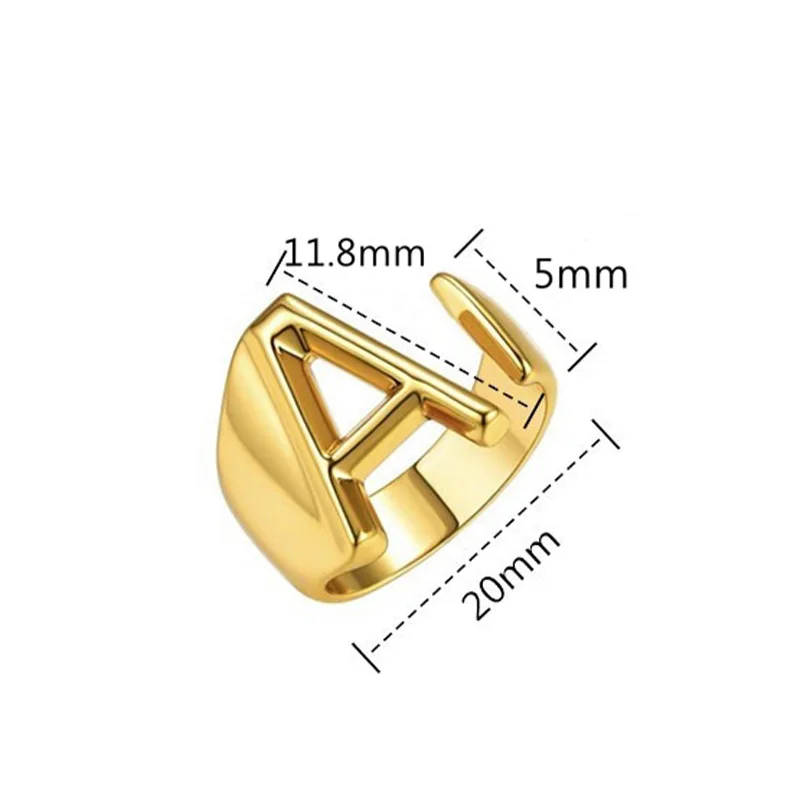 4 teile/satz Buchstaben GUTS Punk Gold Silber Farbe Ring für Frauen Männer Einstellbare Fashion Party Schmuck Zubehör Geschenke – Detail 4