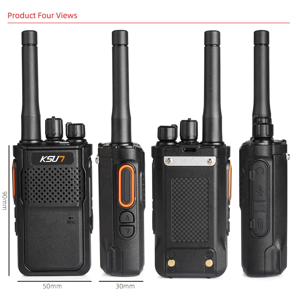KSUN Encrypted Woki Toki Prevent Decoded Handheld Two Way Radio Walkie Talkie for Civilian Commercial