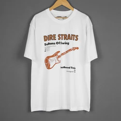 Dire Straits T-Shirt Sultans Of Swing Pop Classic Rock Band Eric Clapton Supertramp Cotton Summer Men's Short Sleeves Shirt