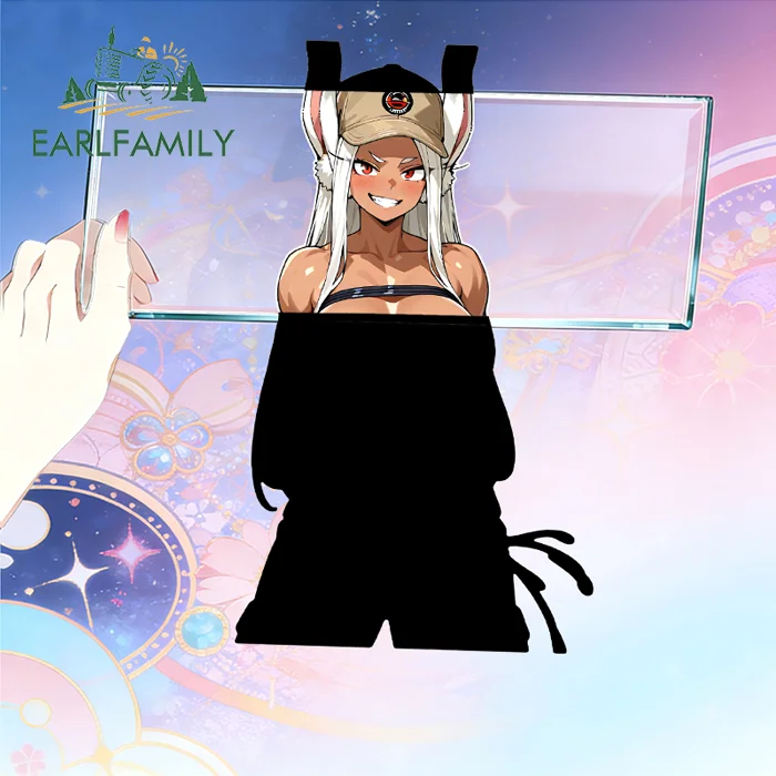 

Креативные автомобильные наклейки EARLFAMILY Futanari Mirko: интересные аниме-декали с девушкой-кроликом и гитарой, виниловые наклейки на бампер