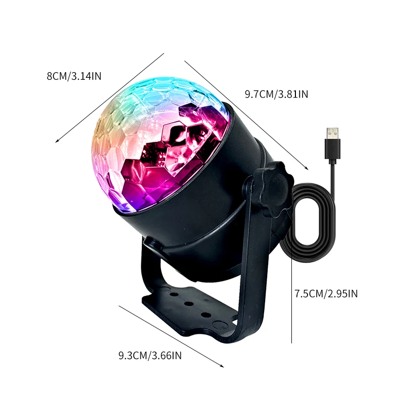 LED 파티 조명 무대 조명, 리모컨 RBG 디스코 볼 레이저 프로젝터, 사운드 활성화 음악 댄스 조명