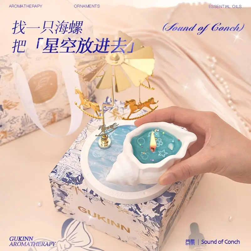 Conch aromatherapy gift box dormitory atmosphere ornament for girlfriend birthday gift best friend souvenir view 3