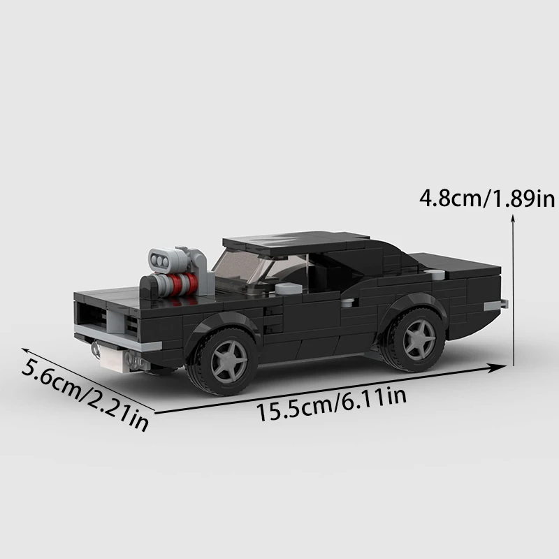 MOC Classic Building Kreatives Spielzeugautomodell-Set, DIY Super-Rennwagenmodell, geeignet als Geschenk für Geburtstage und Weihnachten