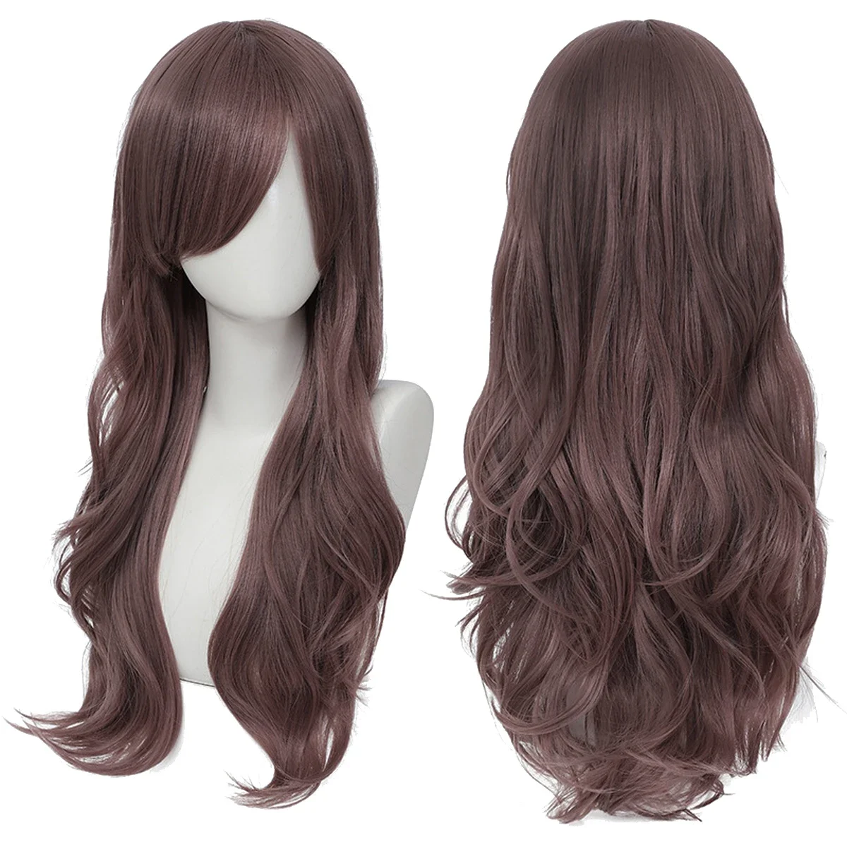 Synthetic Hair Grey Purple Wavy Lolita Cosplay Wig Anime Wigs Megumi Kato Halloween Costume Kyouko Hori Wig for Women
