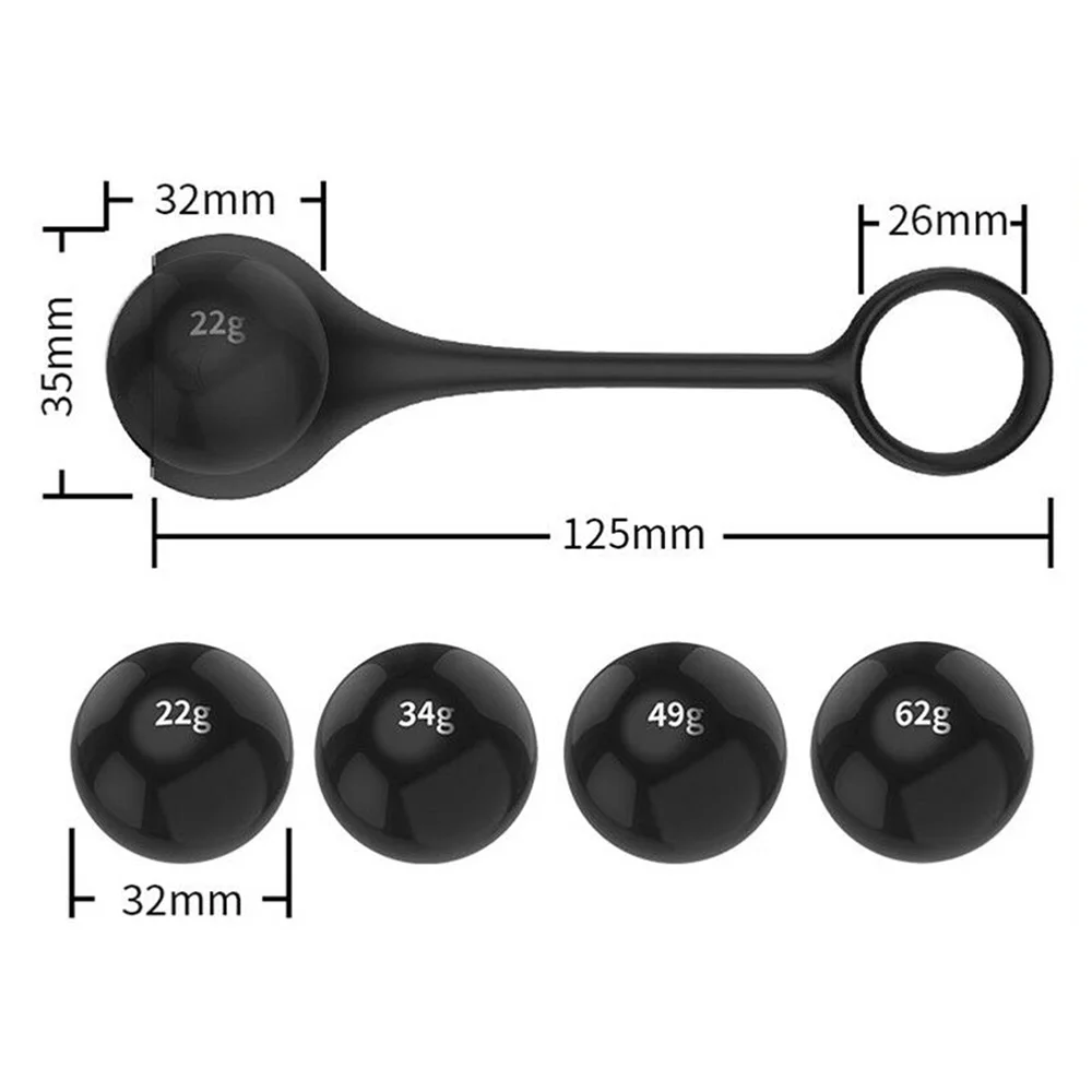 Heavy Weight Glans Exerciser 4 Balls Dumbbell Hanger Penis Trainer Cock Rings Stretcher Dick Extender Adult Sex Toys for Men 18+