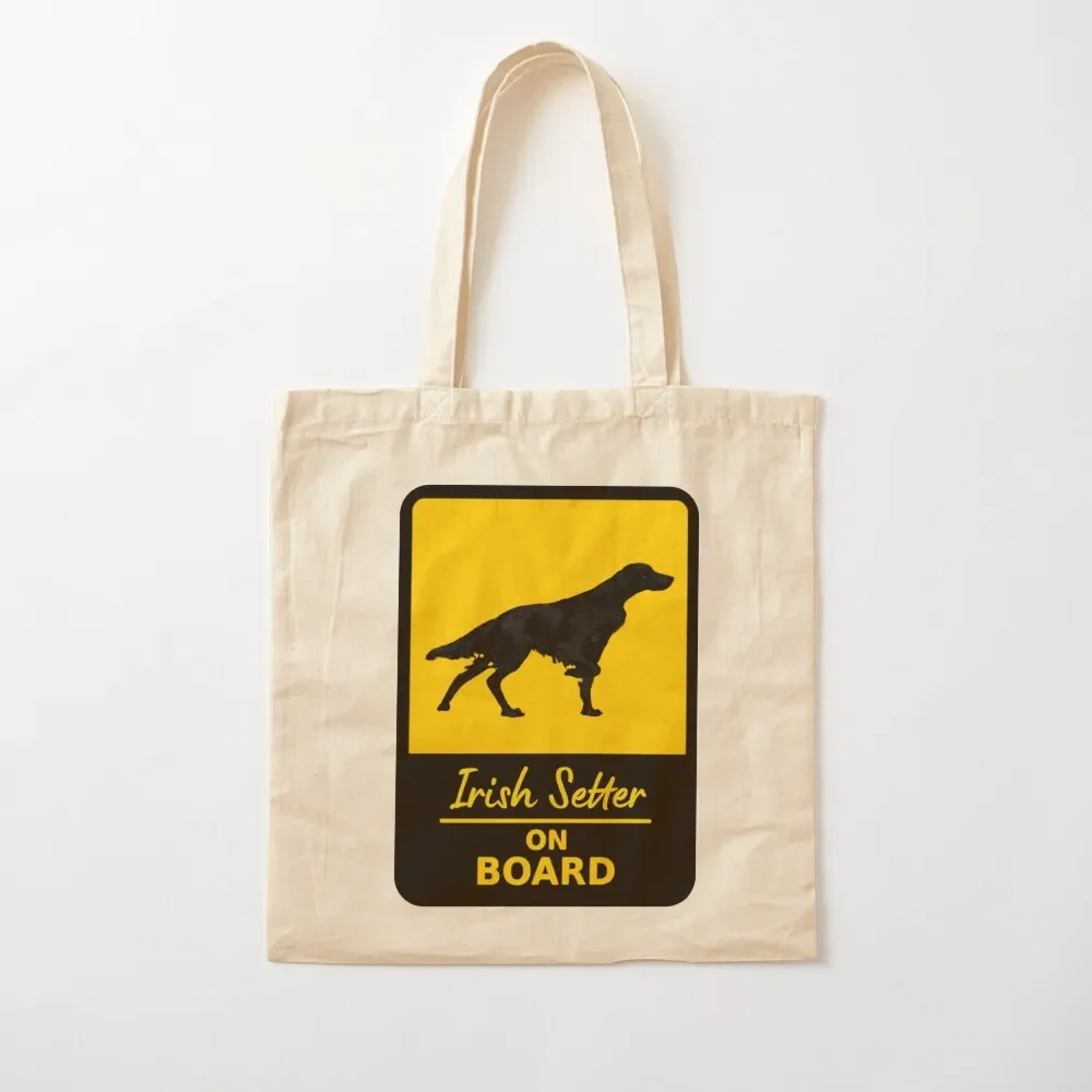 

Irish Setter on board sign Tote Bag canvas tote bags Cloth bags Big bag women