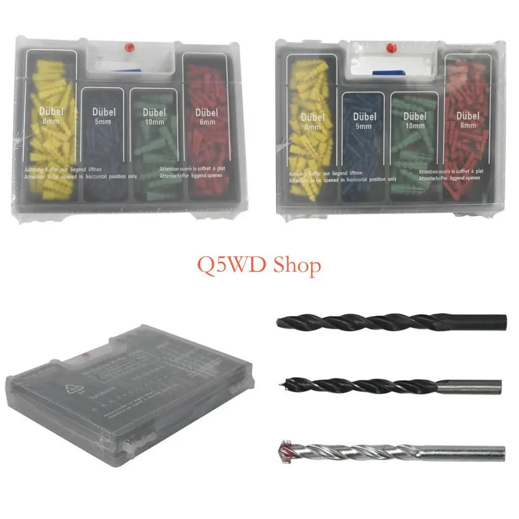 

Q5WD 300 PCS/SET Portable Bit Bit Bit Set Twist Bit Tool для дровяной бурения