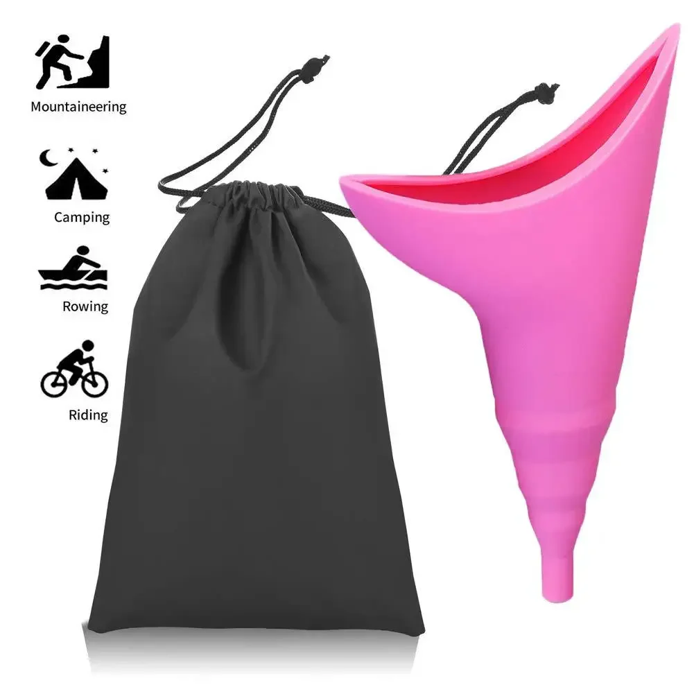 Urinol Ereto Exterior Portátil Da Emergência Para Senhoras Mictório Fêmea Do Silicone Camping Gear Сумка Спортивная