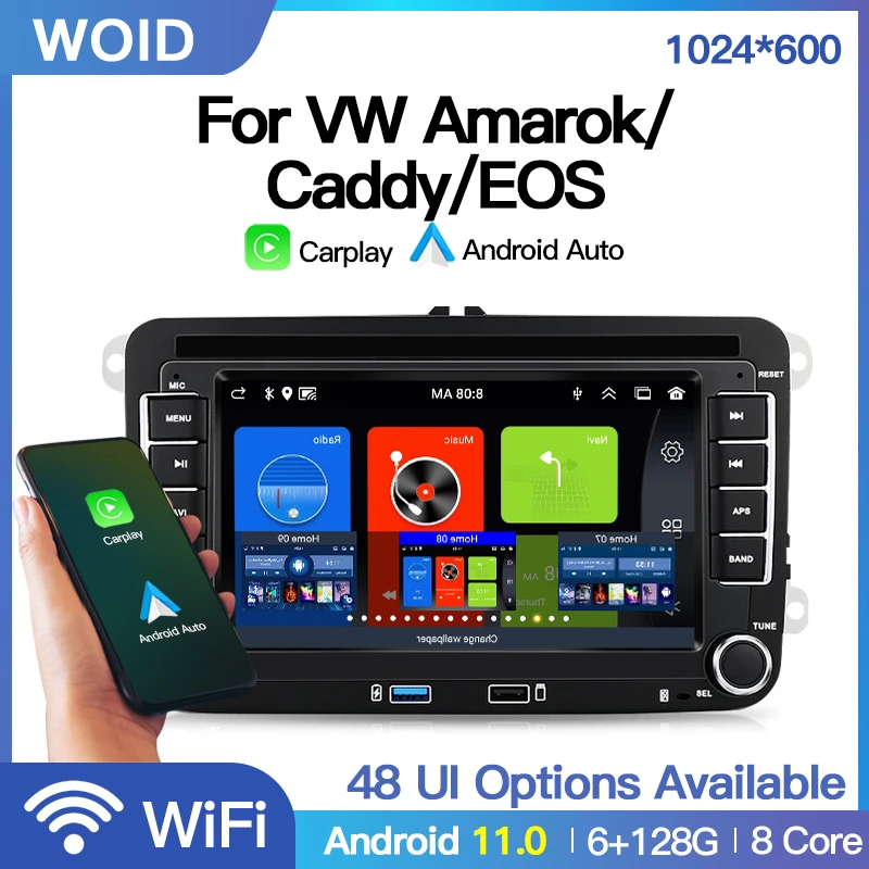 

Android Car Radio 7 Inch For Volkswagen Amarok/Caddy/EOS VW Multimedia Player 2 Din Audio GPS Bluetooth FM RDS Video Head BT DSP