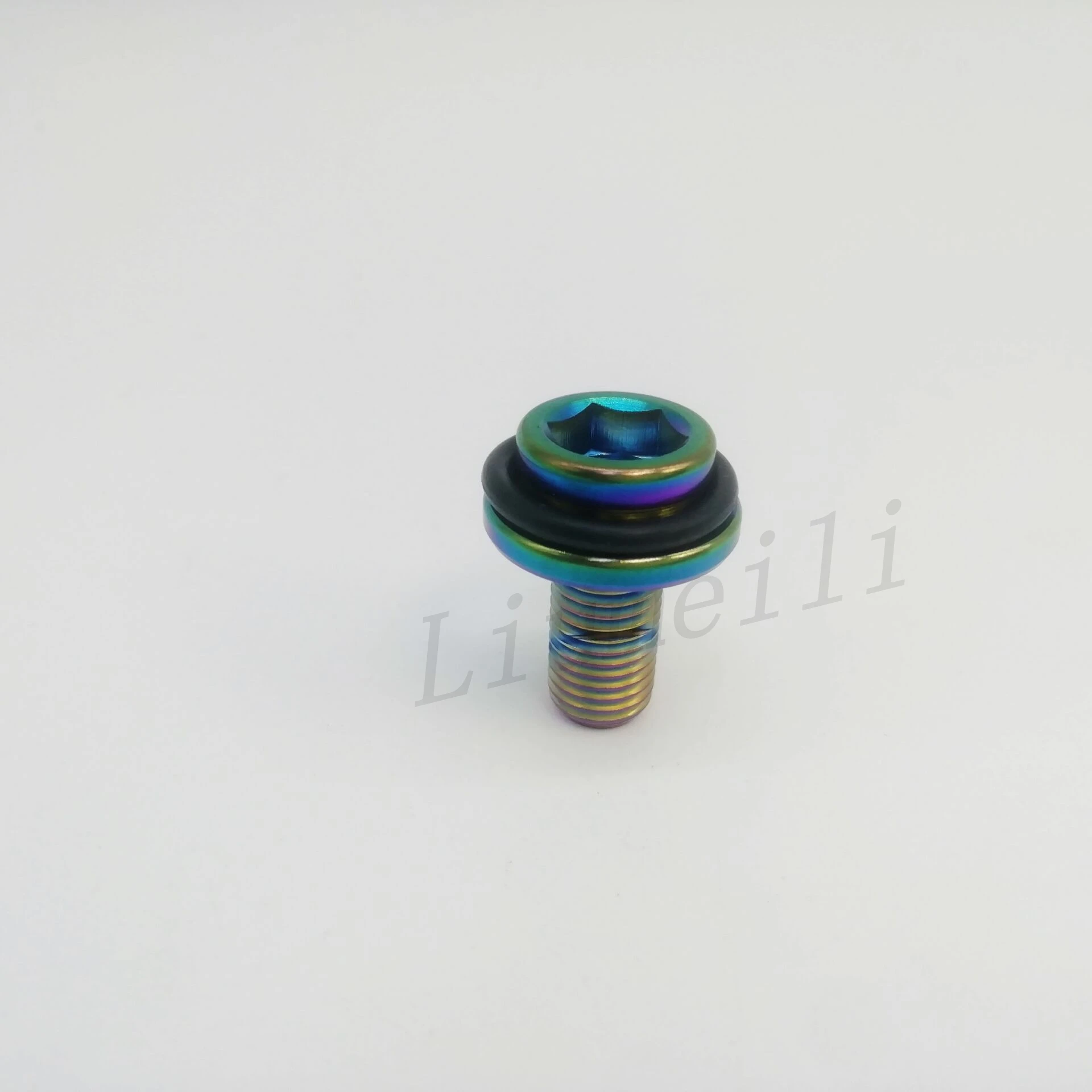 Liumeili Titan-Kurbelbolzen, Rennrad, Radfahren, Ti-Schraubenausdreher, M8 x 15 mm, Rastermaß 1,0 mm – Detail 5