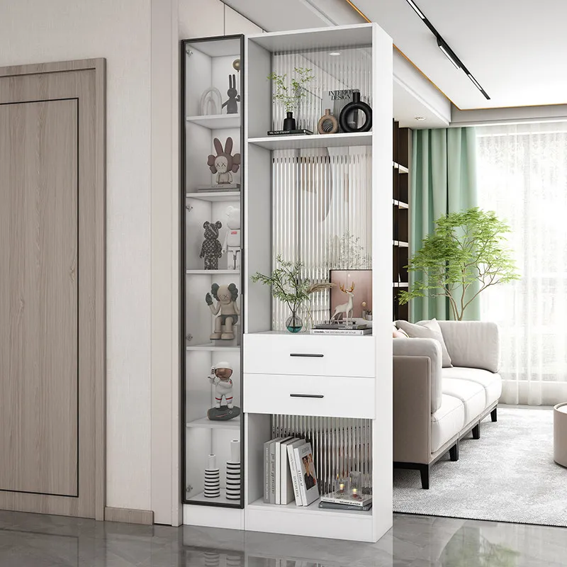 Living room partition cabinet rack modern simple Changhong glass screen entrance cabinet entering the door and facing the door c