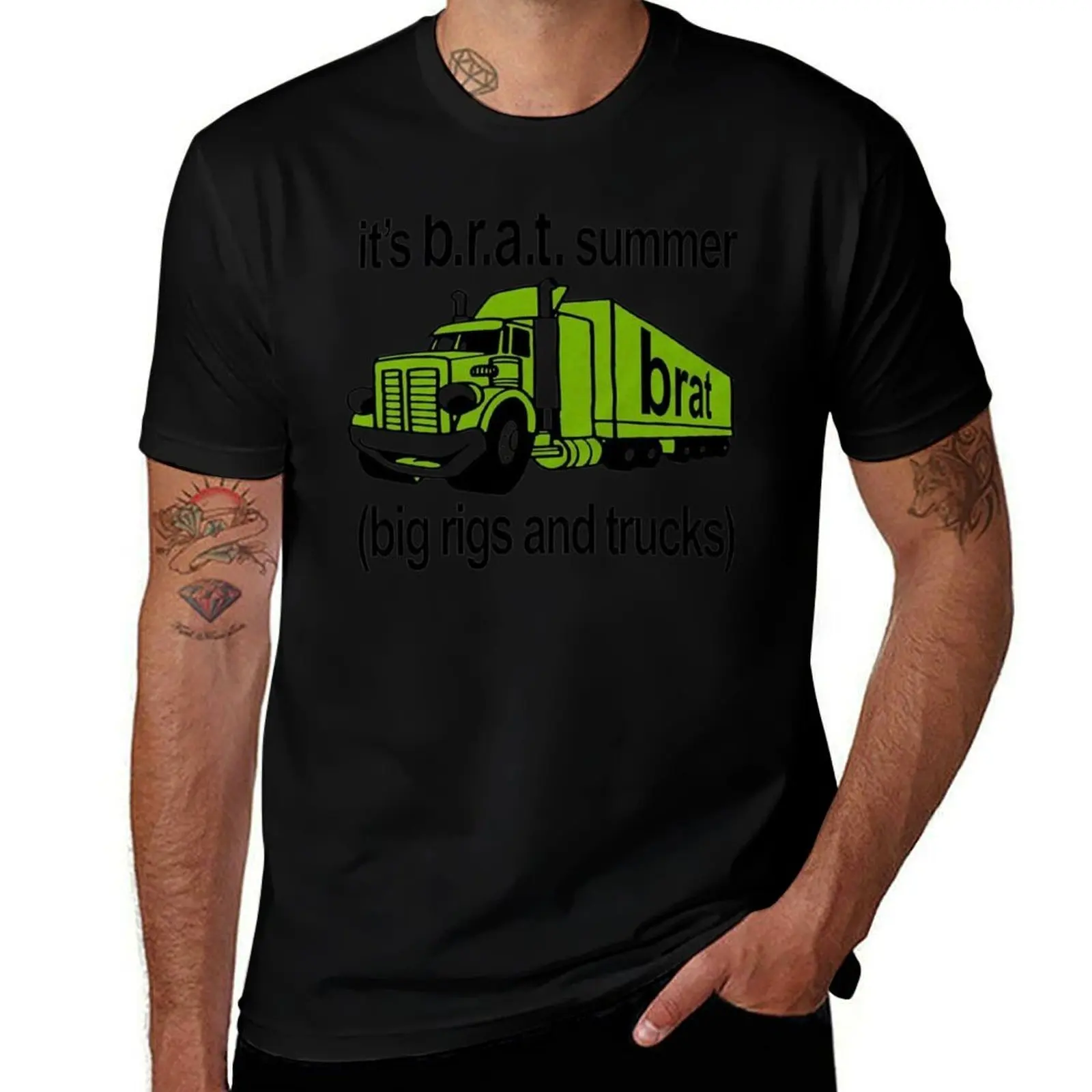 

It's Brat Summer (big rigs and trucks) Футболка больших размеров, топы, одежда на день Святого Валентина, модные рубашки, мужские футболки Fruit of the Loom