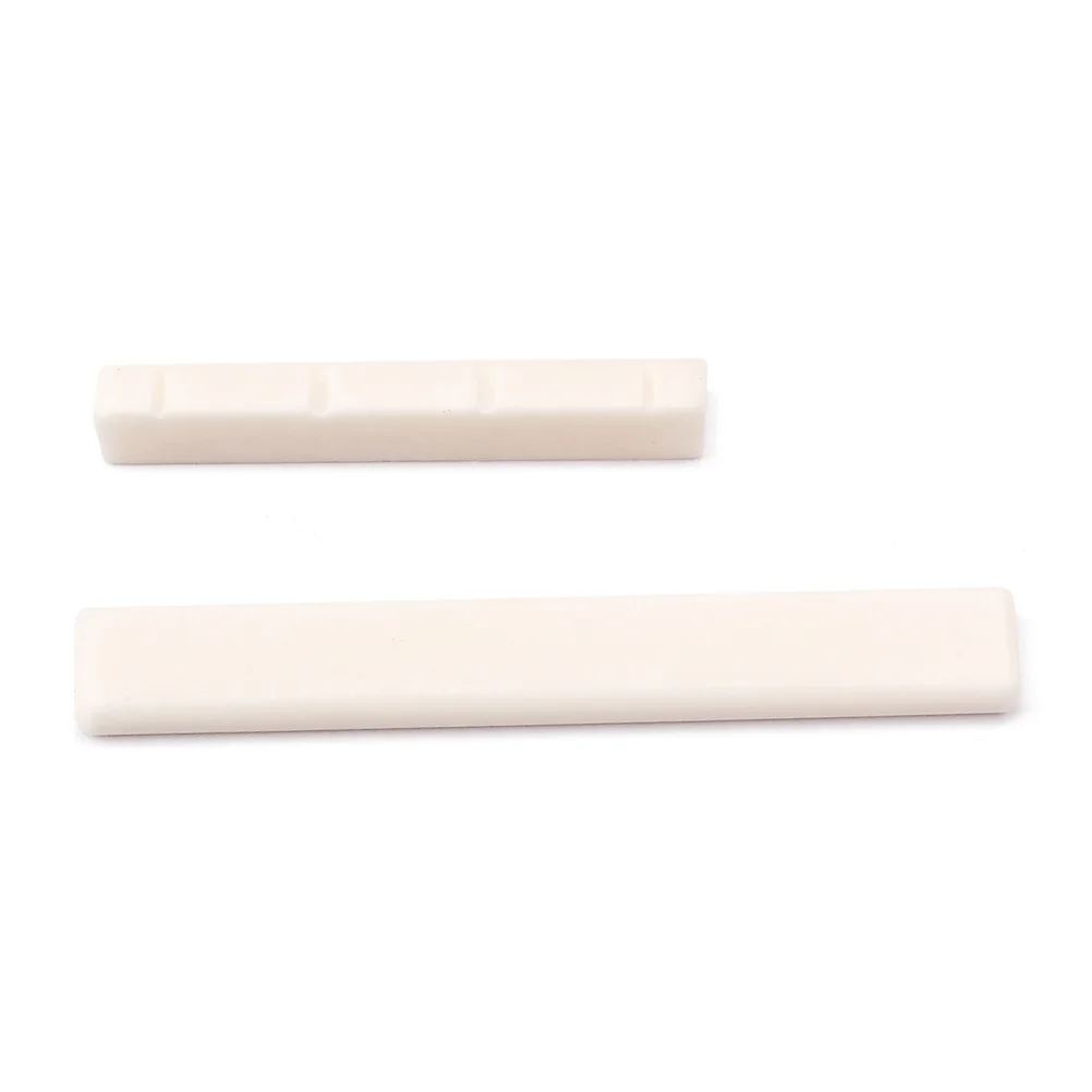 

1 set 1 Set 4 String Ukulele Saddle Nut Slotted Buffalo Bone Bridge For Acoustic Uke Guitar Repair Parts Accessory Instrument