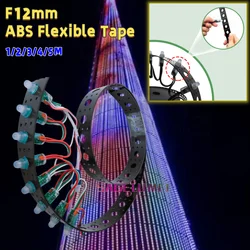 1-5M DIY F12mm ABS Design Band Flexible Tape Build  Christmas Tree Mount Strip Belt Rope For 12mm LED Pixel String Module Light