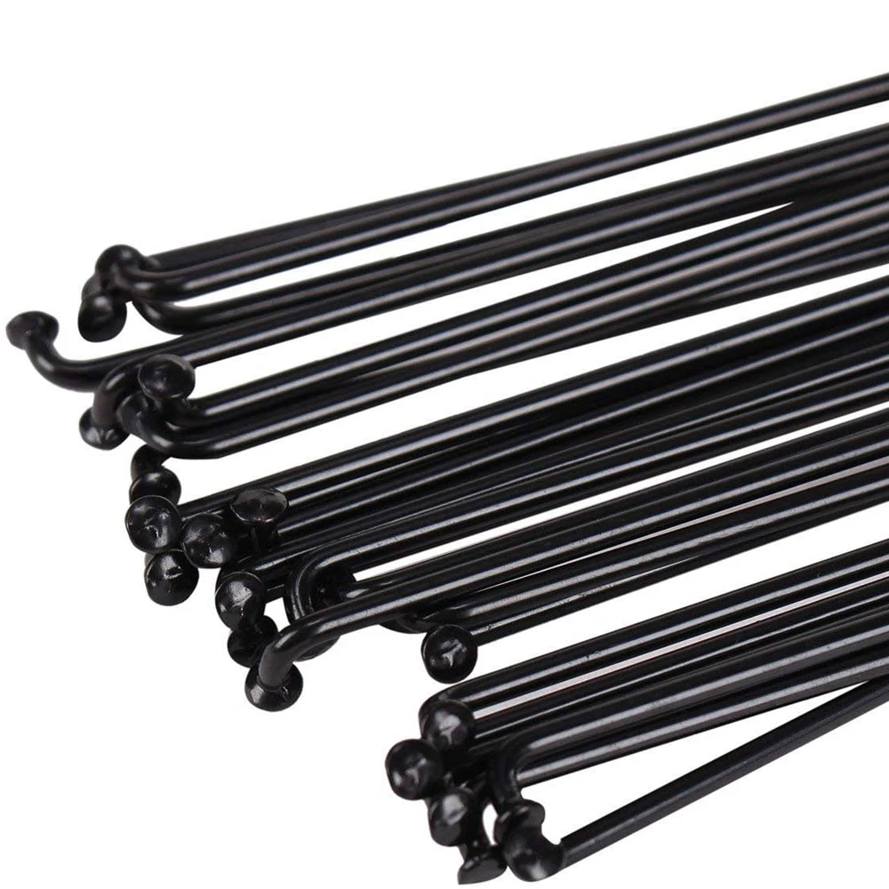 اكسسوارات الدراجة الدراجة الجبلية السوداء 26 بوصة 170 مللي متر-290 مللي متر 700C عجلات دراجة المتحدث المتحدث الحلمات دورة المتحدث الفولاذ المقاوم للصدأ #1