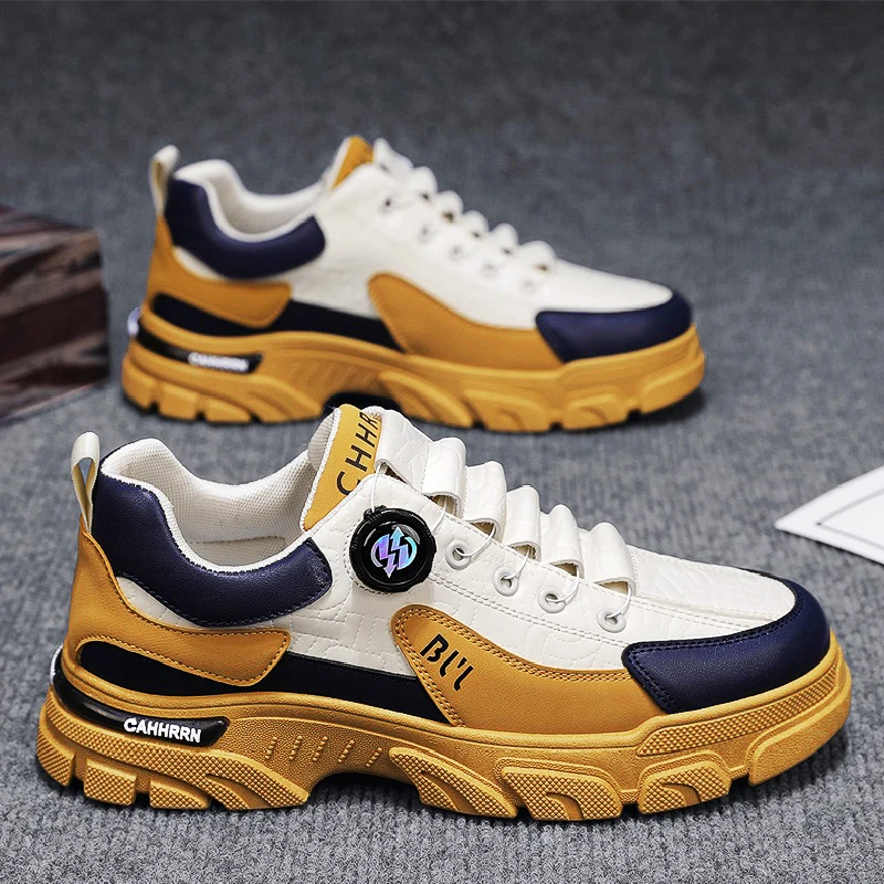 

Casual Sports Men's Work Shoes Spring Outdoor Climbing Shoes Anti-slip Thick Bottom Low Help Shoes Leisure Style