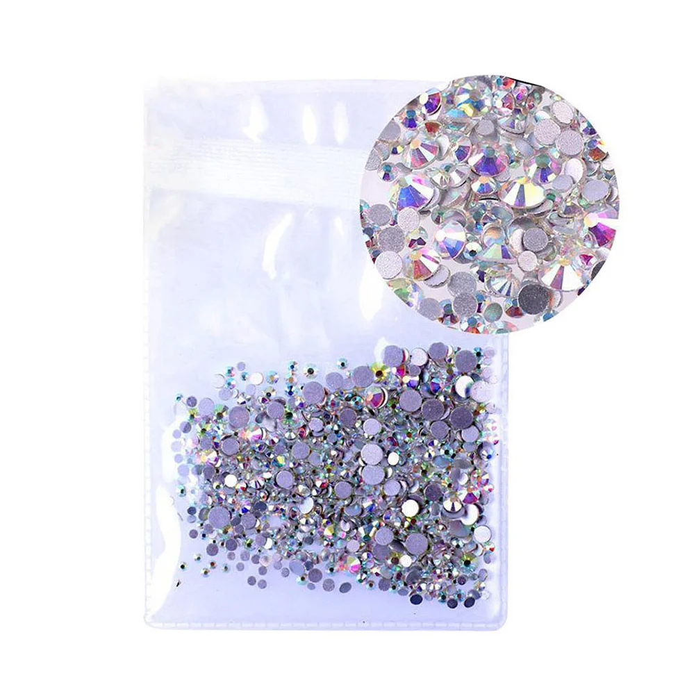 1440pcs Nail Art Rhinestones 2.8Mm Crystal Ab Round Flat Back 3D Decorations For Uv Gel Acrylic Nails Jewelry Making Phone Case