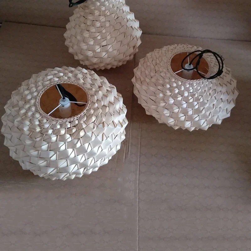 Chinese Style LED Pendant Light Retro Rattan Lamp for Living Room Home Deco Dining Room Hanging Lamps Homestay Lighting Fixtures