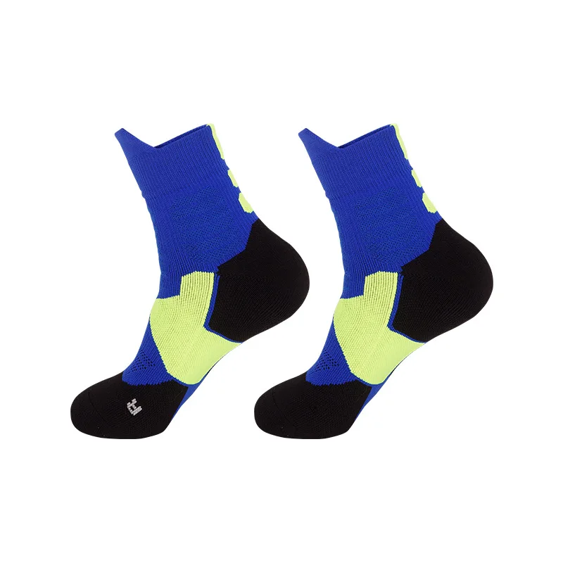 엘리트 테리 안감 농구 러닝 양말 중간 길이 남녀용 전문 스포츠 양말 배드민턴 운동 양말 겨울 가을용