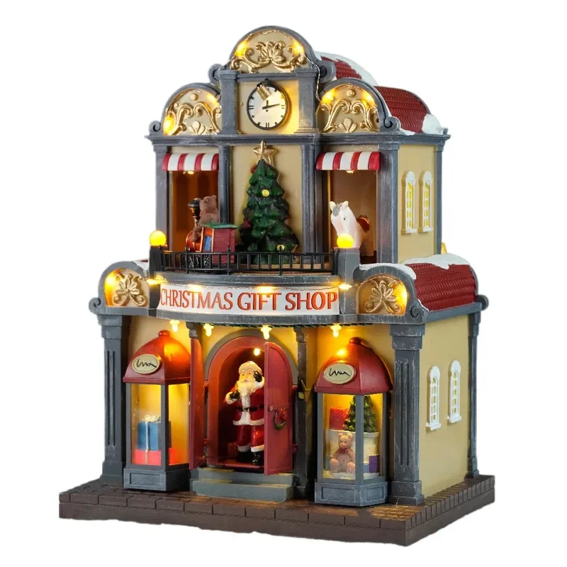 Holiday Gifts Cartoon Illuminated Igloo Ornament Gift Shop House Crafts Window Decoration Christmas
