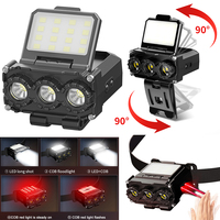 LED Induction Headlamp 700Lumens Type-C USB Rechargeable Sensor Headlamp 1100Mah Battery Mini Cap Clip Light for Camping Fishing