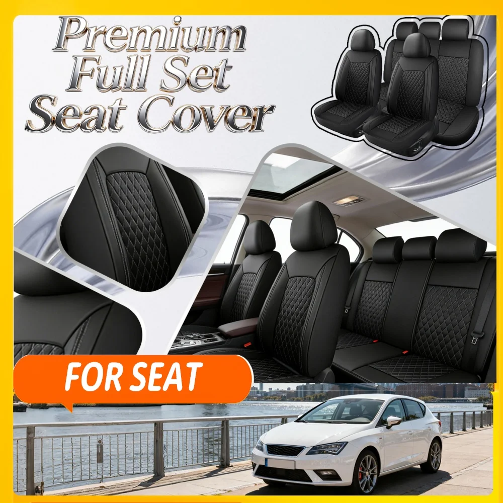 PU leather 5-seater car seat cover For SeatFashion,Thickened,Suitable for all four seasons, automotive interior accessories