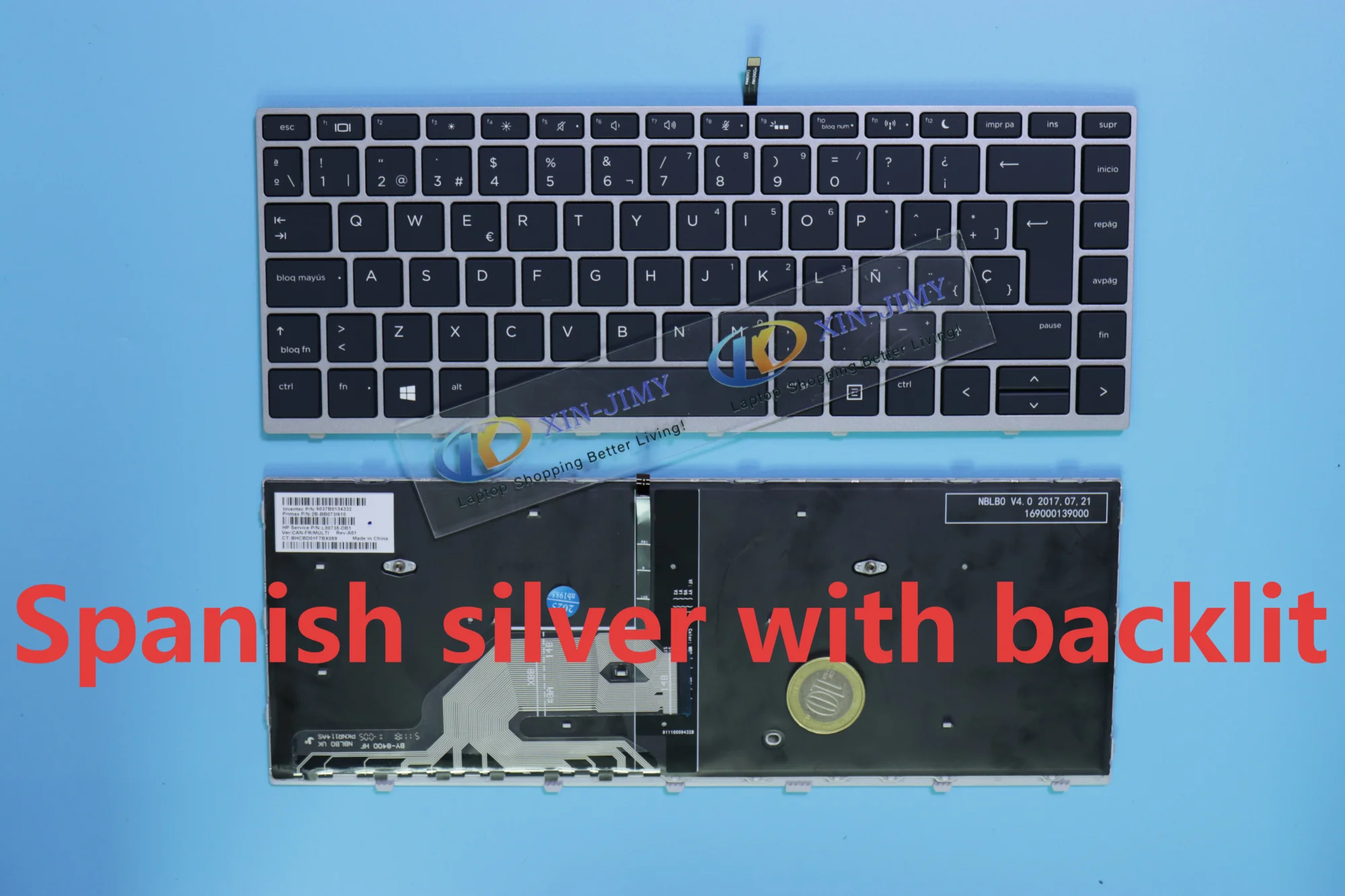 

440 G5 Latin/spanish Backlit Keyboard For HP Probook 430 G5 440 G5 445 G5 640 G4 640 G5 645 G4 645 G5 L00736-201 Silver Frame