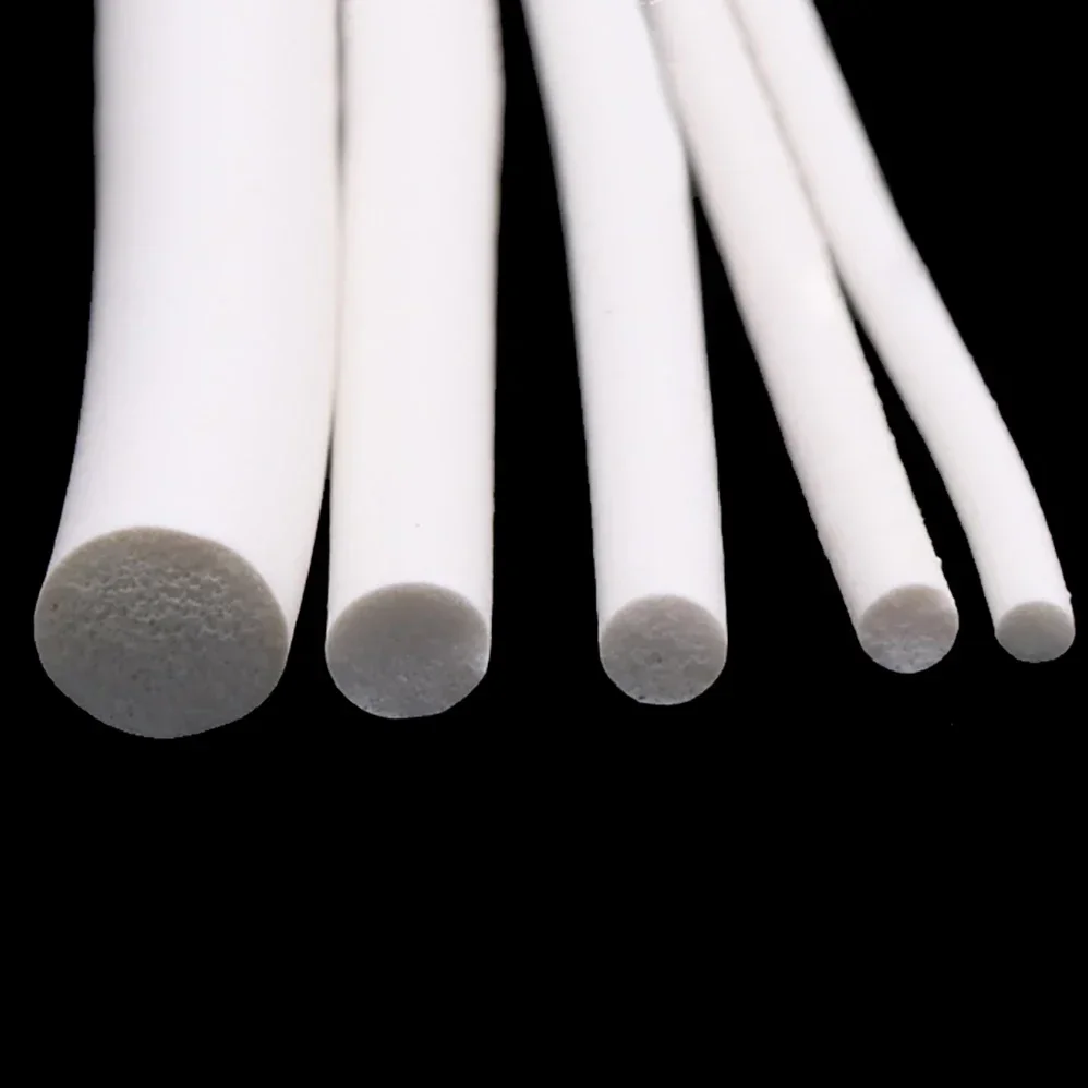 0.5mm2mm 3mm 4mm 5mm 6mm 8mm 9mm 10mm Silicone Rubber Sponge Strip White Closed Cell Circular Foam Backer Rod Seal