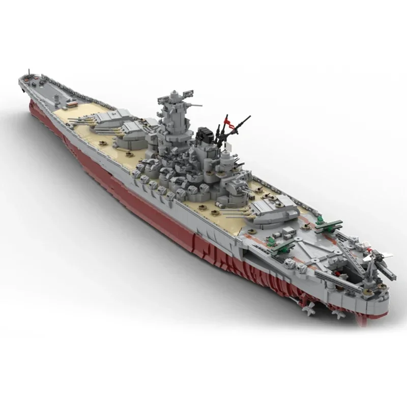 Moc Building Bricks IJN Yamato 1:200 Scale Model Technology Warship Military Affairs Frigate Block Kit Toy DIY Assembly Gift