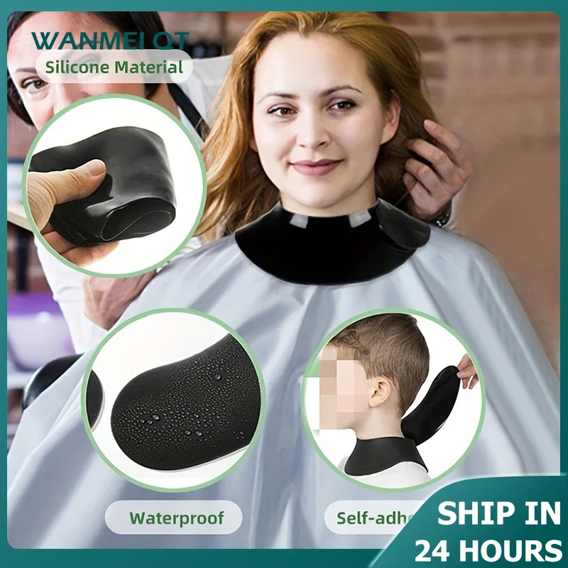 

Hair Cutting Shawl Silicone Hair Dyeing Collar Hair Cutting Neck Wrap Professional Hairdressing Accessories for Barber Shop Uses