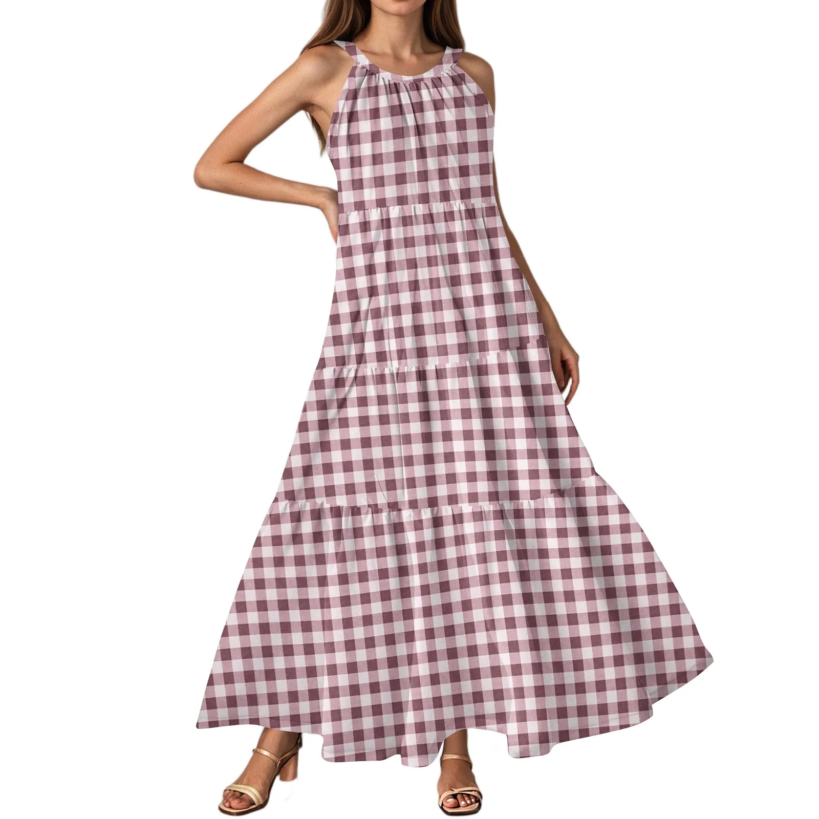 

Women'S Summer Sundresses Women'S Summer Casual Fashion Suspender Sleeveless Dress Pretty Beach Dress Vestido Mujer 민소매