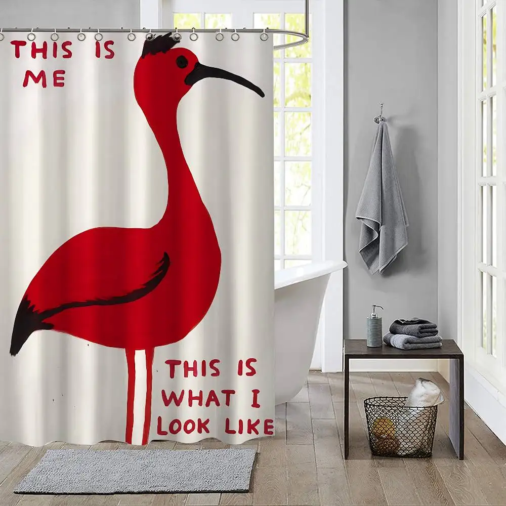 ديفيد شريجلي أرنب لزج HD جودة 1 قطعة ستارة دش نمط بالإضافة إلى خطاف مقاوم للماء آلة قابل للغسل نسيج البوليستر #3