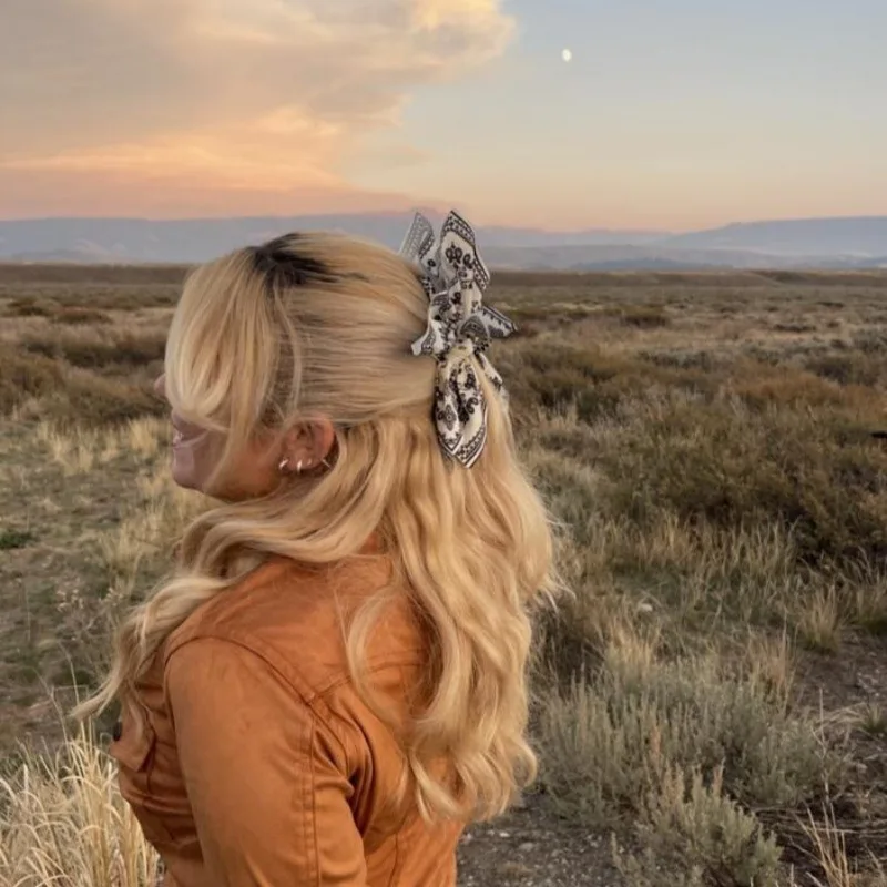 New Women's Hair Clips Double-sided Paisley Bow Grabs Summer Seaside Vacation Fashion Popular Hair Accessories for Girl