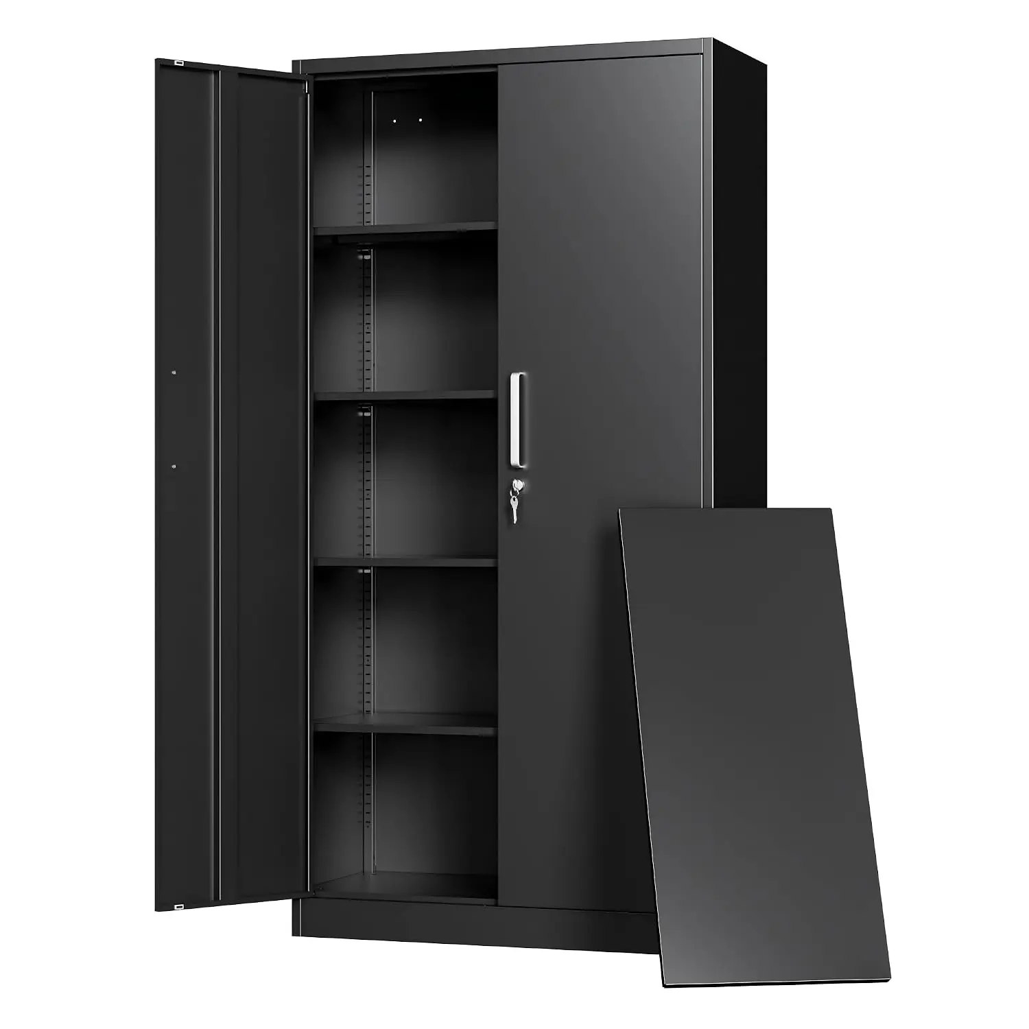 Steel Storage Cabinet Locking Doors 71" Tall Adjustable Shelves Garage Home Office School, Customized